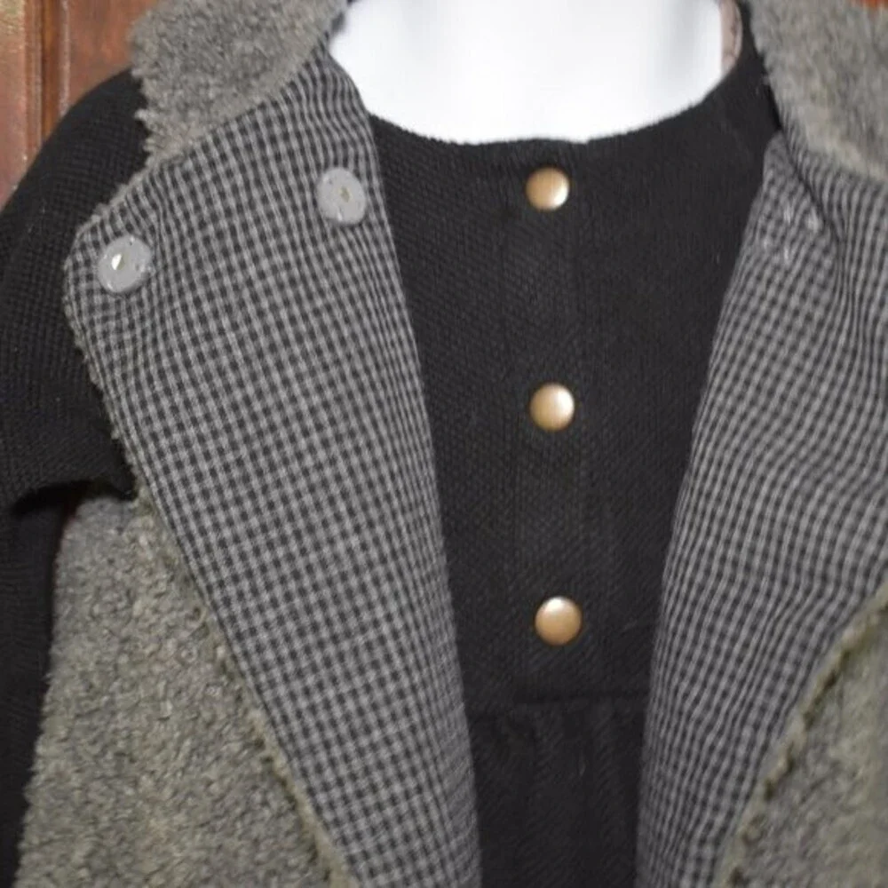 Zara Baby Vest  2-3 Years Gray Fluffy